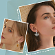 Sunnyclue 80 pièces 2 couleurs 201 boucles d'oreilles en acier inoxydable avec trou DIY-SC0023-55-5