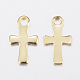304 Stainless Steel Tiny Cross Charms STAS-H436-49-2