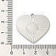 ラックアロイエナメルペンダント  骸骨のある心  プラチナ  27x29x1.5mm  穴：1.8mm X-ENAM-Q505-05P-3