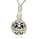 Silver Color Plated Brass Hollow Round Cage Pendants KK-J240-05S-2