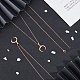 Unicraftale diy 304 kit de fabrication de collier pendentif en acier inoxydable DIY-UN0002-14G-3