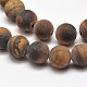 Frosted Natural Tiger Eye Round Bead Strands X-G-E262-02-8mm-2