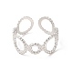 304 anillo de puño abierto circular de acero inoxidable para mujer RJEW-E063-25P-2
