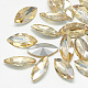 Cabujones de cristal con rhinestone RGLA-T083-5x10mm-06-1
