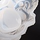 シリコーンハロウィンスカルキャンドルホルダー金型  樹脂石膏セメント鋳型  ホワイト  145x79.5x78mm DIY-A040-01-5