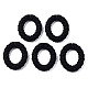 スプレー塗装されたccbプラスチックリンキングリング  クイックリンクコネクター  楕円形のリング  ブラック  44x38x8.5mm  内径：20.5x26mm CCB-Q091-011A-1