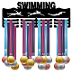 CREATCABIN Swimming Medal Holder Sport Swimmer Olympic Games Medals Display Stand Wall Mount Hanger Decor Medal Holders for Swimmer Runners Home Badge Storage 3 Rung Medalist Over 60 Medals HJEW-WH0016-036-2