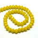 Opaque Solid Color Crystal Glass Rondelle Beads Strands EGLA-F046A-16-3
