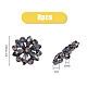 SUPERFINDINGS 8Pcs 1-Hole Alloy Rhinestone Shank Buttons BUTT-FH0001-002-2