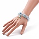 Ensemble de bracelets extensibles en perles rondes en verre de style 2pcs 2 BJEW-JB08106-04-3