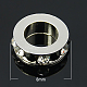Abalorios de latón Diamante de imitación espaciador RB-H253-8x2.5mm-28-1-1