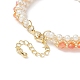 Pulseras de perlas de imitación de vidrio y cuentas de bicono BJEW-MZ00035-01-3