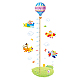 SUPERDANT 3 PCS/Set Height Chart Hot Air Balloon Height Chart Animal Pilot Wall Sticker PVC Growth Charts Ruler 50 to 170 cm Height Measure for Nursery Bedroom Living Room DIY-WH0232-034-1