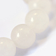 Chapelets de perle ronde en jade blanc naturel X-G-E334-6mm-13-4