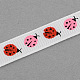 Ladybird Printed Polyester Grosgrain Ribbon OCOR-S014-9mm-02-2