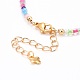 Croix avec des bracelets de perles de mauvais œil BJEW-JB06289-01-3