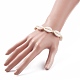 Natural Cowrie Shell Braided Beaded Bracelet for Women BJEW-JB08036-3