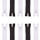 Benecreat 100pcs 9 Zoll (24cm) weiße und schwarze unsichtbare Nylon-Spiralreißverschlüsse Bulk-Nähreißverschlüsse für Schneiderkleidung zum Nähen FIND-BC0001-17-5