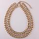 Metal Aluminum Rhinestone Cup Chain Statement Necklaces For Women NJEW-BB09334-2
