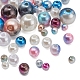 2148pcs 24 cuentas de perlas de imitación de plástico abs de estilo OACR-YW0001-25B-4