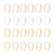 Arricraft ジルコニアイヤーフック 24 個  4 色真鍮マイクロパヴェ耳ワイヤークリア立方体ラインストーンピアスフック水平ループ付き女性用ダングルイヤリングジュエリーメイキング ZIRC-AR0001-20-1