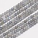 Chapelets de perles rondes en labradorite naturelle G-I156-06-4mm-1