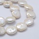 Hebras de perlas keshi de perlas barrocas naturales PEAR-K004-26-3