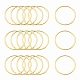 イオンプレーティング（ip）304ステンレス鋼リンクリング  ニッケルフリー  丸いリング  ゴールドカラー  30x0.8mm STAS-S079-13-B06-NF-1