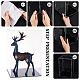 Cajas de exhibición de minifiguras de plástico Fingerinspire ODIS-WH0029-72D-3