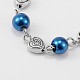 Perlas de cristal redondas hechas a mano cadenas para hacer collares pulseras AJEW-JB00077-3