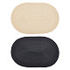 Base de sombrero ovalada de paja de imitación de poliéster de 2 colores para sombrerería AJEW-FG0002-83-1