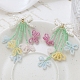 Glass Seed Beaded Woven Flower Pendant Deocrations INS-PW0002-12A-1