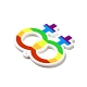 Pride Style Printed Acrylic Rainbow Pendants SACR-B005-01D-3