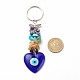 Natural & Synthetic Gemstone Beaded & Handmade Lampwork Pendants Keychain KEYC-JKC00344-03-6