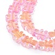 Transparentes perles de verre de galvanoplastie brins GLAA-F122-05B-4
