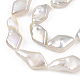 Hebras de perlas keshi de perlas barrocas naturales PEAR-S010-28-2