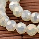 Facettes rond facetté plaqué d'imitation opalite perles de verre brins EGLA-M016-D09-1