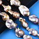 Hebras de perlas keshi de perlas barrocas naturales PEAR-S019-04D-2