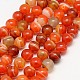 Round Dyed Natural Striped Agate/Banded Agate Beads Strands G-G582-12mm-01-1