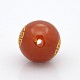 (Holiday Stock-Up Sale)Natural Agate Round Carved Chinese Ancient Pattern Beads G-O027-03A-2