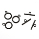 304 Stainless Steel Textured Toggle Clasps STAS-A048-01EB-2