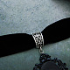 Моды готика ожерелье шерсти шнур короткое колье NJEW-N0052-280-4