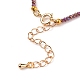 Bracelets en perles de verre galvanisé à facettes BJEW-JB05693-03-3