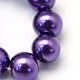 Backen gemalt pearlized Glasperlen runden Perle Stränge HY-Q003-6mm-76-3