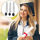 SUPERFINDINGS 9Pcs 3 Colors Graduate Memorial Photo Charms Oval Graduation Hat Tassel Memorial Photo Pendants Alloy 304 Stainless Steel CapsBrim Photo Charms for Daughter Son Graduation HJEW-FH0001-41-5