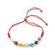 Bracelets de perles rondes en pierres précieuses naturelles et synthétiques BJEW-JB08716-01-1
