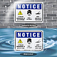 UV保護＆防水アルミニウム警告サイン  カラフル  250x180x0.85mm  穴：4mm AJEW-GL0001-01A-10-5