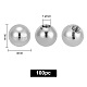 Gomakerer 100 pz 304 dadi per orecchie rotondi in acciaio inossidabile STAS-GO0001-04-2
