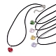 Colliers à pendentif coeur en verre pour la saint-valentin NJEW-JN04570-01-1