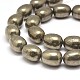 Teardrop Natural Pyrite Beads Strands G-I126-29-18x13mm-3
